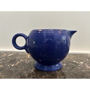Vintage Fiestaware Cobalt Blue Ice Lip Pitcher